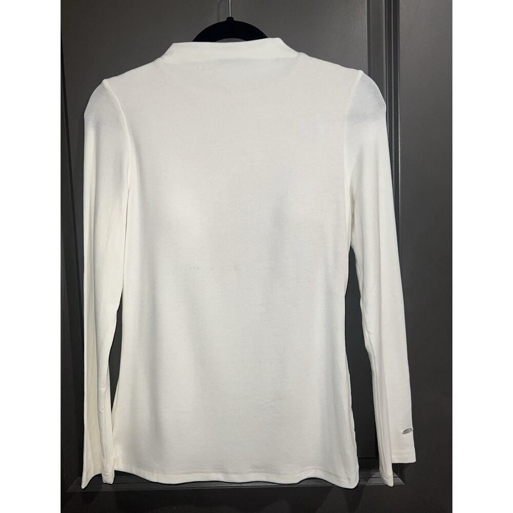 OGL Top Size M NEW Morning Mist Cream Modern Side Ruched Boatneck Brami Top - L